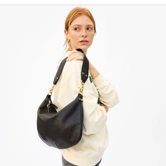 Clare V. Moyen Messenger Black Leather EUC - Picture 4 of 16